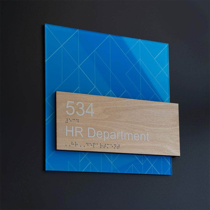 Door Signs HR Office Sign: Universal Plate Blue Light Door Signs HR Office Sign: Universal Plate Blue Light