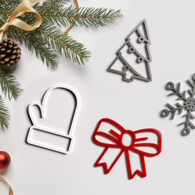 Acrylic Christmas Ornaments: Modern Holiday & Christmas Tree Decor — “Thin Christmas” Design