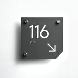 Acrylic Room Number Sign — "Clear" Design