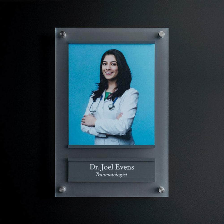 Door Signs Custom Name Plate with Photo: Acrylic Sign Door Signs Custom Name Plate with Photo: Acrylic Sign