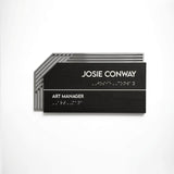 Office Door Sign with Personalized Name: Stainless Steel & Wood  — "Authentic" Design