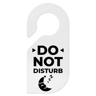 Door Signs - Don't Disturb Sign - Milk Acrylic