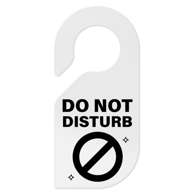 Door Signs - Do Not Disturb Hotel Sign - Milk Acrylic