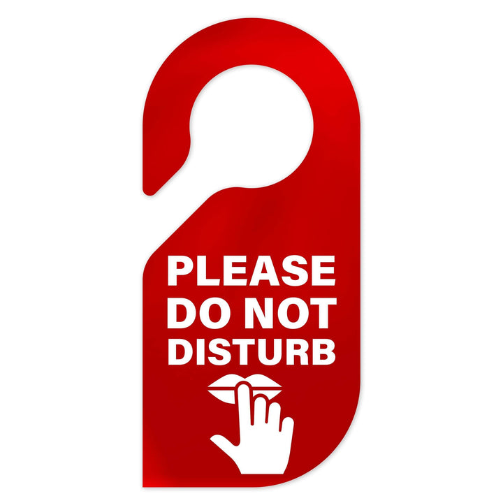 Door Signs Do Not Disturb Hotel Sign: Red Acrylic Sign Door Signs Do Not Disturb Hotel Sign: Red Acrylic Sign