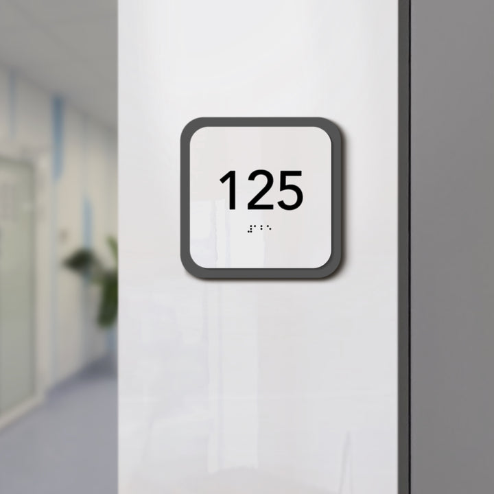 Acrylic Room Number Sign — "Elegant" Design Acrylic Room Number Sign — "Elegant" Design