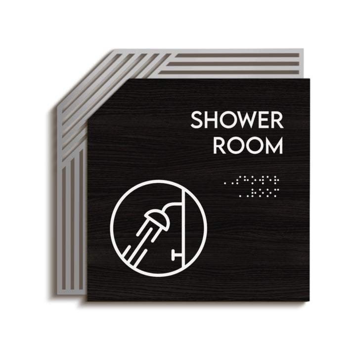 Steel Shower Signage - " Authentic " Design Steel Shower Signage - " Authentic " Design