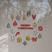 Acrylic Christmas Ornaments Set (20 Pc): Wall, Window & Tree Decor — “Thin Christmas” Design