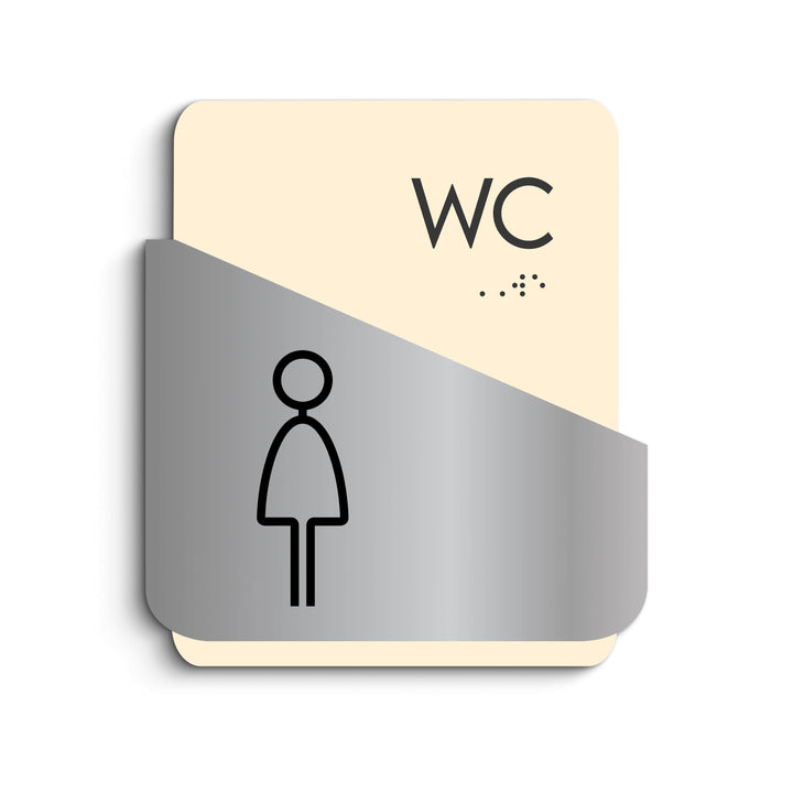 Bathroom Signs Woman Interior Sign for Restroom - "Downhill" Design Bathroom Signs Woman Interior Sign for Restroom - "Downhill" Design