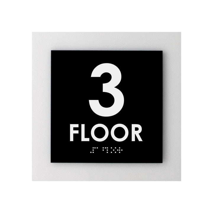 Floor Signs 3rd Floor Sign - Interior Acrylic Sign - "Simple" Design Floor Signs 3rd Floor Sign - Interior Acrylic Sign - "Simple" Design
