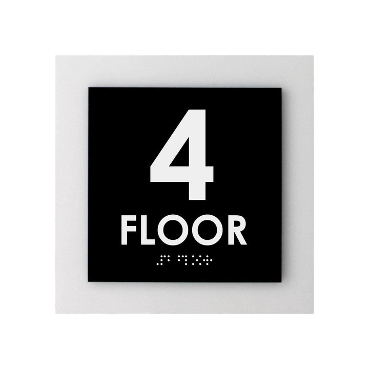 Floor Signs 4th Floor Sign - Interior Acrylic Sign - "Simple" Design Floor Signs 4th Floor Sign - Interior Acrylic Sign - "Simple" Design