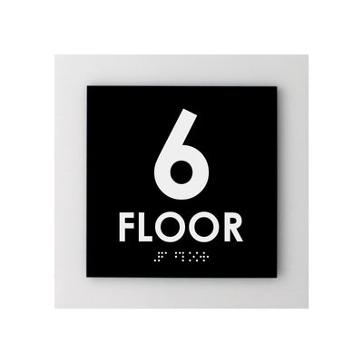 Floor Signs - 6ft Floor Sign - Interior Acrylic Sign - "Simple" Design