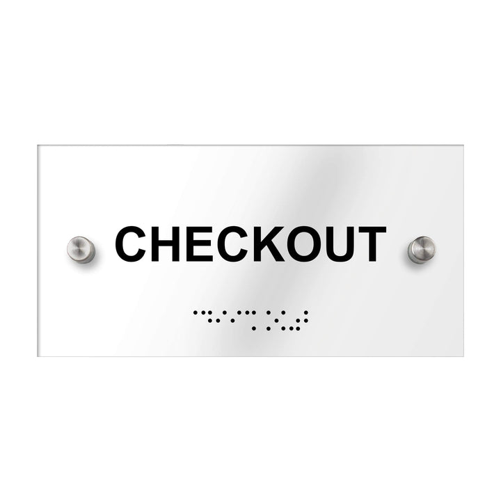 Checkout Signs - Acrylic Door Plate - "Classic" Design Checkout Signs - Acrylic Door Plate - "Classic" Design