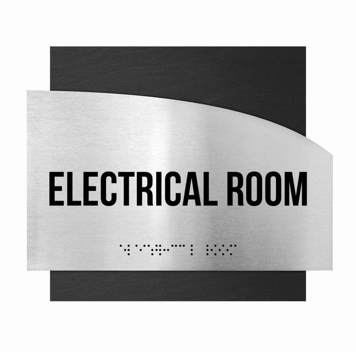 Electrical Room Steel Sign "Wave" Design Electrical Room Steel Sign "Wave" Design