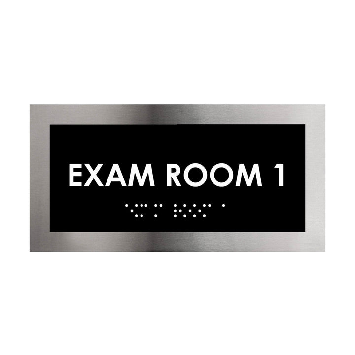 Exam Room Door Plate - Stainless Steel Sign - "Modern" Design Exam Room Door Plate - Stainless Steel Sign - "Modern" Design