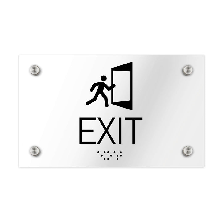 Information signs ADA Exit Sign - Clear Acrylic Information signs ADA Exit Sign - Clear Acrylic