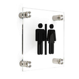 Acrylic All Gender Bathroom Sign — "Classic" Design