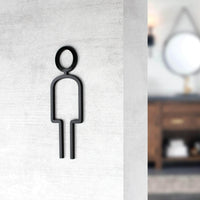Acrylic Men's Restroom Sign — "Thin" Design