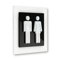 Acrylic All Gender Restroom Sign — "Simple" Design