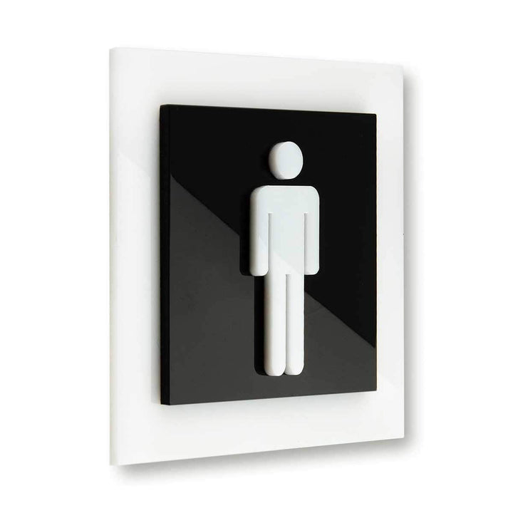Bathroom Signs Men's Restroom Sign: Acrylic Sign — "Simple" Design Bathroom Signs Men's Restroom Sign: Acrylic Sign — "Simple" Design