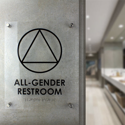 All Gender Restroom Sign - Unisex Toilet California