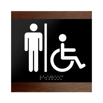 Restroom Sign for Men & Wheelchair - 