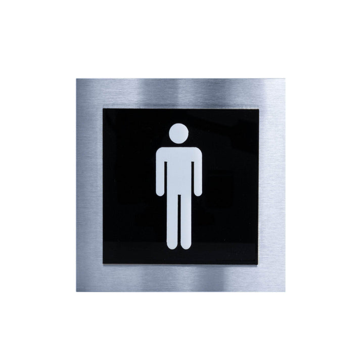 Bathroom Signs Men's Bathroom Sign: Steel Sign — "Modern" Design Bathroom Signs Men's Bathroom Sign: Steel Sign — "Modern" Design
