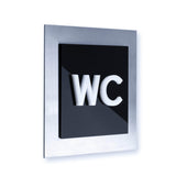 WC Sign: Steel & Acrylic — "Modern" Design