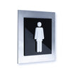Women Restroom Sign: Steel & Acrylic — "Modern" Design