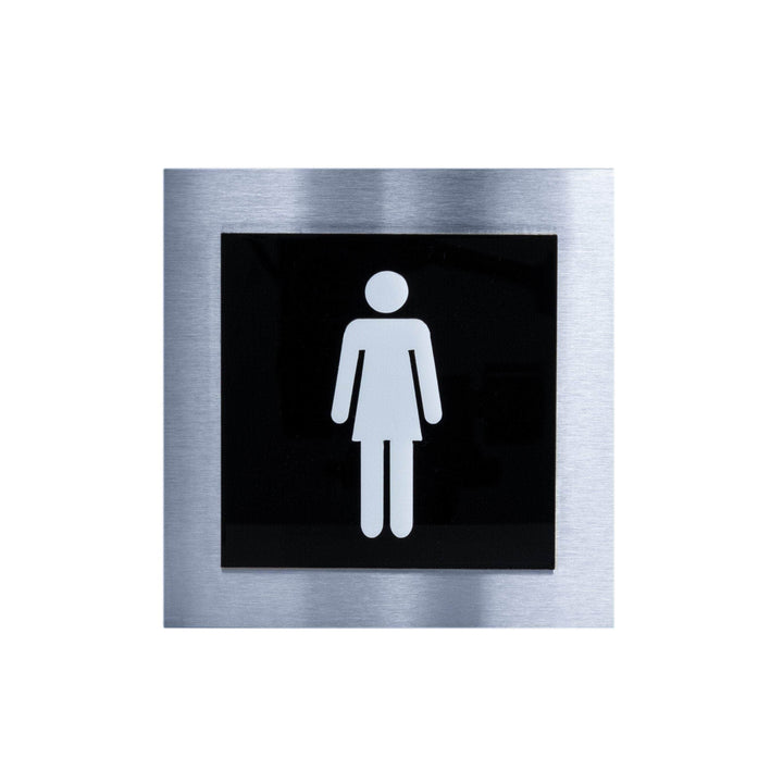 Bathroom Signs Steel Women Restroom Sign - "Modern" Design Bathroom Signs Steel Women Restroom Sign - "Modern" Design