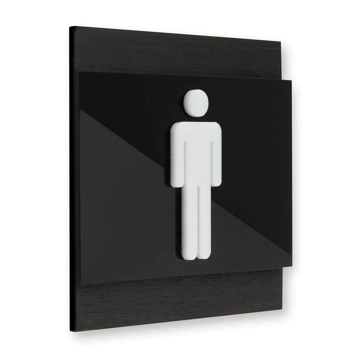 Men's Bathroom Sign: Wood Sign — "Buro" Design – Bsign