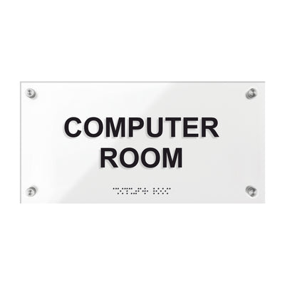 Computer Room Sign - Acrylic Plate "Classic" Design