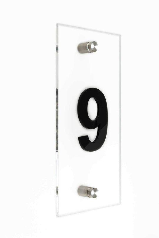 Door Numbers Custom Vertical House Number Sign: Acrylic Sign — "Classic" Design Door Numbers Custom Vertical House Number Sign: Acrylic Sign — "Classic" Design
