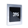 Door Number Sign: Stainless Steel & Acrylic — "Modern" Design