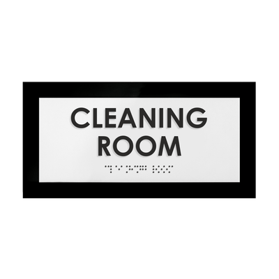 Acrylic Cleaning Room Door Sign - "Simple" Design