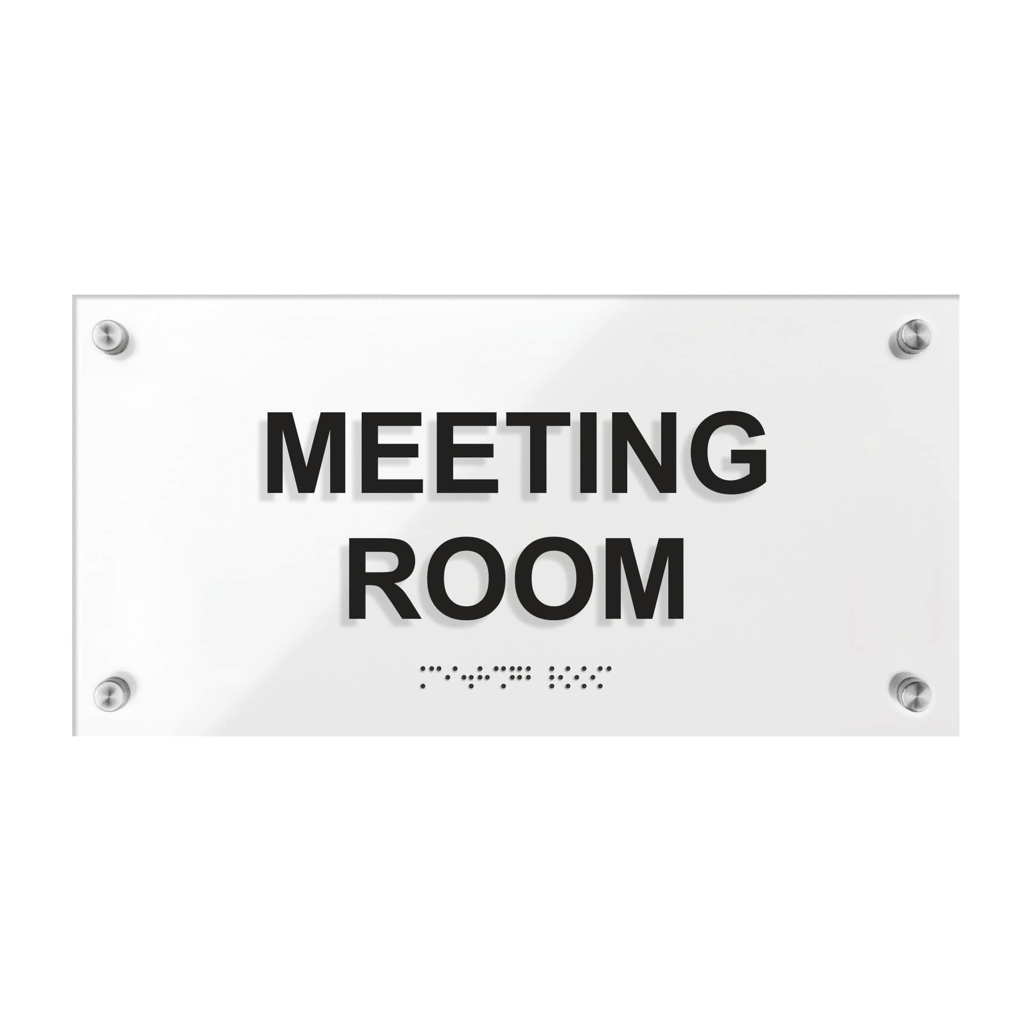 Meeting Room Sign with Braille Acrylic Sign