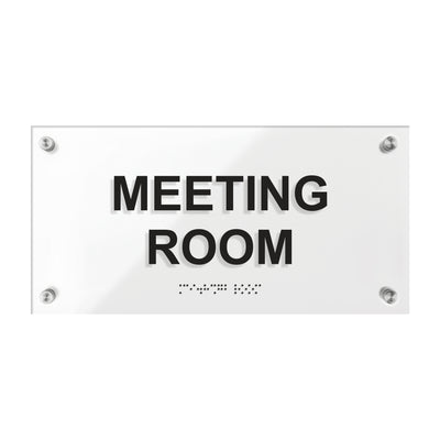 Acrylic Meeting Room Sign with Braille - 