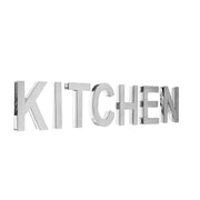 Kitchen Sign: Steel Door Letters — "Single" Design (price for one symbol)