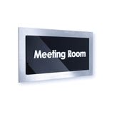 Custom Door Sign: Stainless Steel & Acrylic — Modern Design