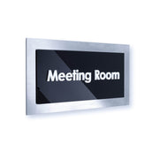 Conference Room Sign: Stainless Steel & Acrylic — "Modern" Design