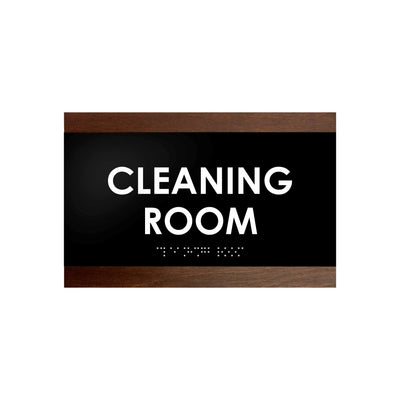 Wood Door Sign for Cleaning Room - 