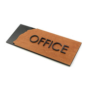 Office Door Sign: Wood & Acrylic — "Sherwood" Design