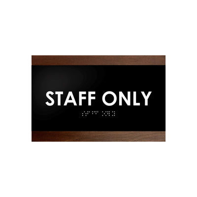 Wood Staff Only Door Sign for Employees - 
