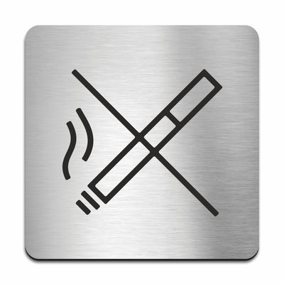 No Smoking Sign — Stainless Steel Signage