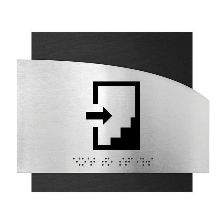 Information signs Stairwell Wayfinding Sign - "Wave" Design Information signs Stairwell Wayfinding Sign - "Wave" Design