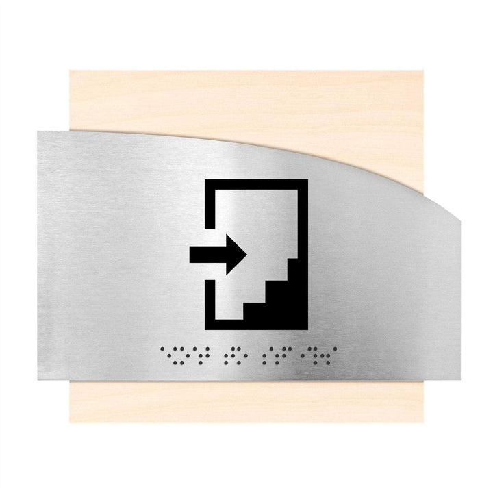 Information signs Stairwell Wayfinding Sign - "Wave" Design Information signs Stairwell Wayfinding Sign - "Wave" Design