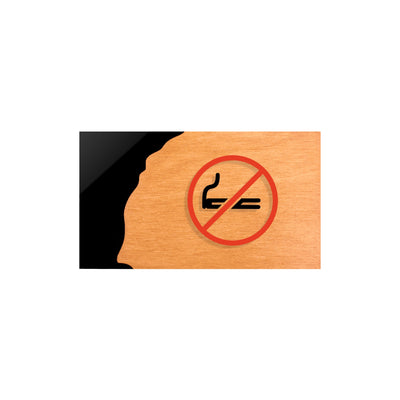 Wooden Sign No Smoking - 