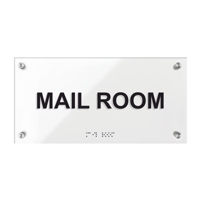 Mail Room Signs - Acrylic Door Plate "Classic" Design