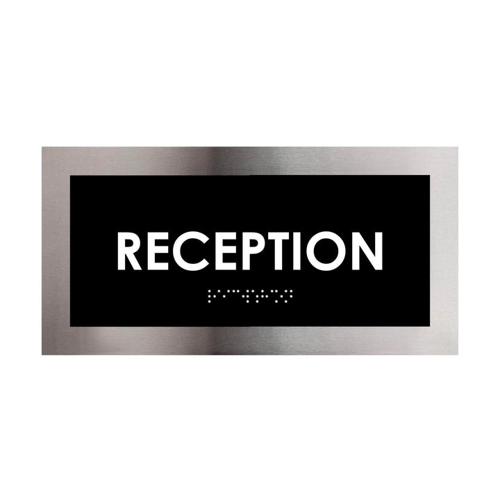 Door Signs Reception Sign - Stainless Steel Plate - "Modern" Design Door Signs Reception Sign - Stainless Steel Plate - "Modern" Design