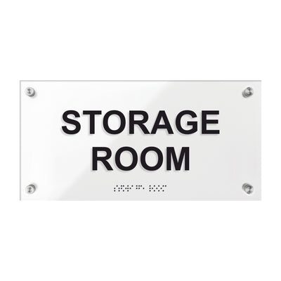 Storage Room Signs - Acrylic Door Plate "Classic" Design