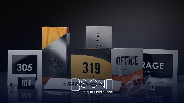 Business signage for interior